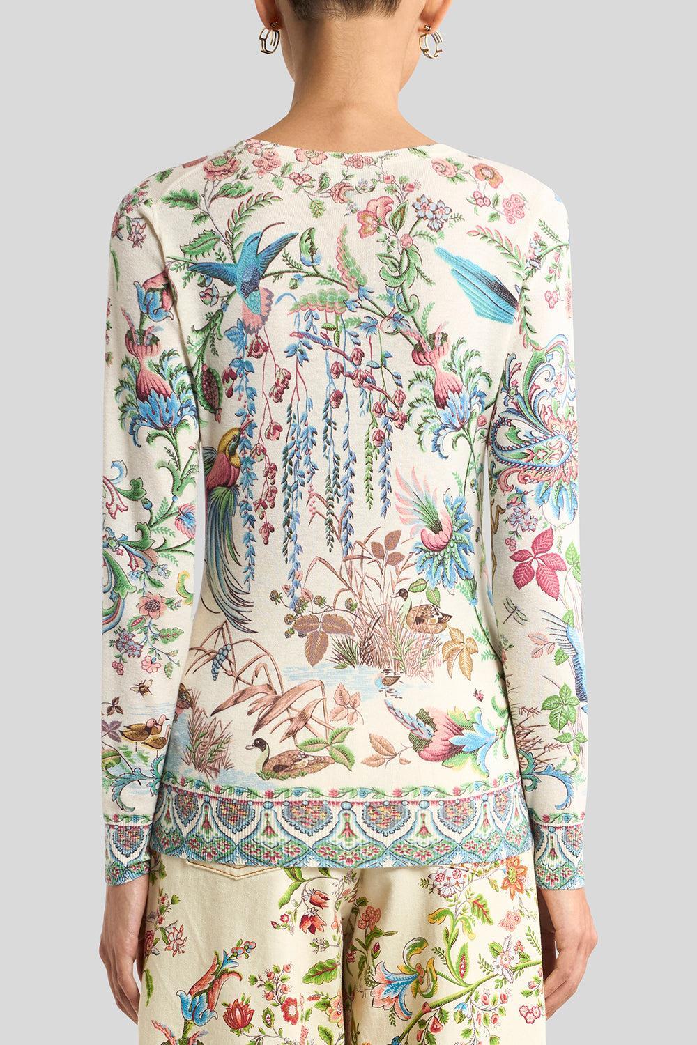 Printed Long Sleeve Sweater-MULTI-38-CLOTHINGTOPSWEATER-ETRO