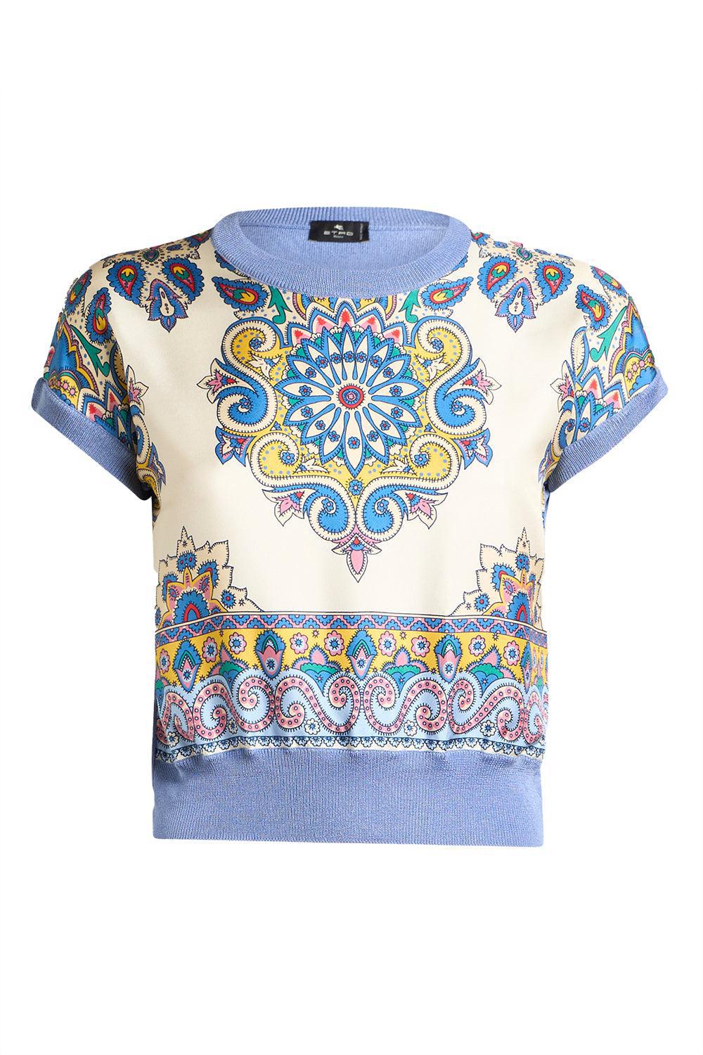 Short Sleeve Printed Top-PERVNCA-38-CLOTHINGTOPBLOUSE-ETRO