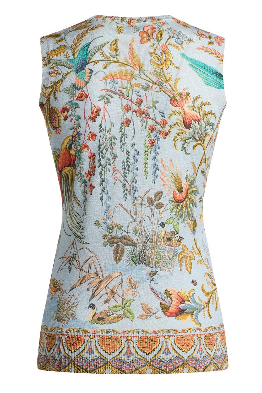 Printed Knit Tank Top-MLTLTBLU-38-CLOTHINGTOPTANK-ETRO