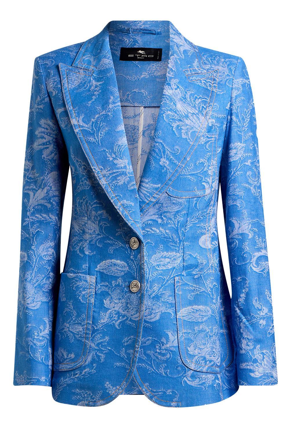 Fitted Denim Jacket-DENIM-40-CLOTHINGJACKETBLAZERS-ETRO
