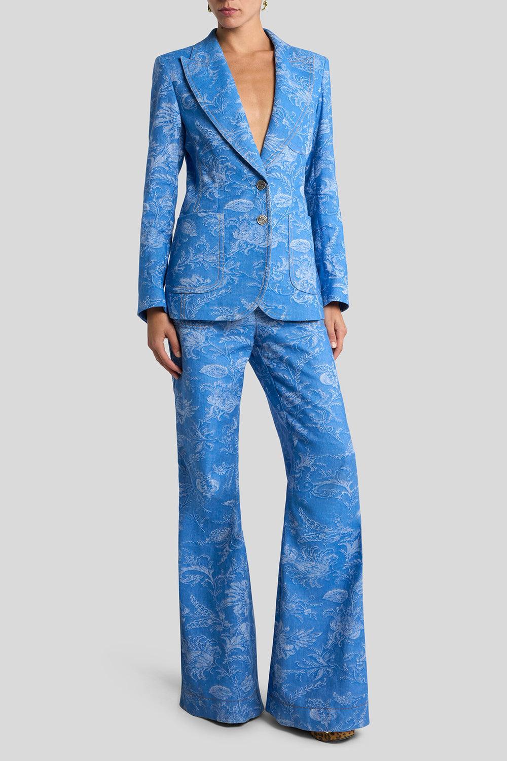 Fitted Denim Jacket-DENIM-40-CLOTHINGJACKETBLAZERS-ETRO