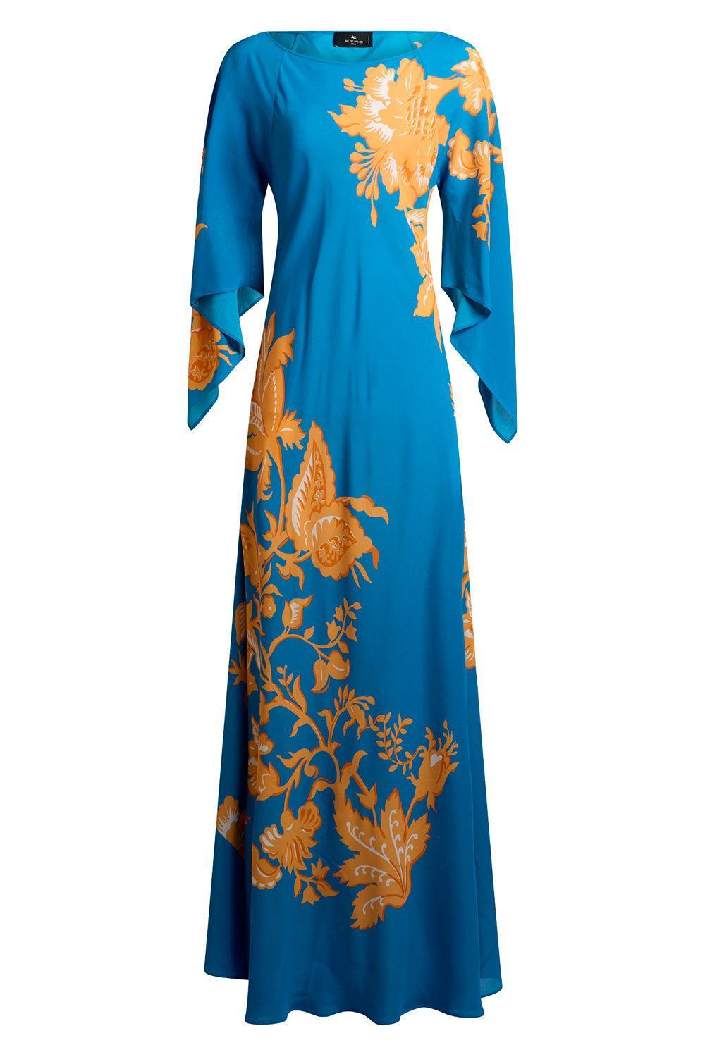 Printed Beach Maxi Dress-PRNTBLUE-38-CLOTHINGDRESSCASUAL-ETRO