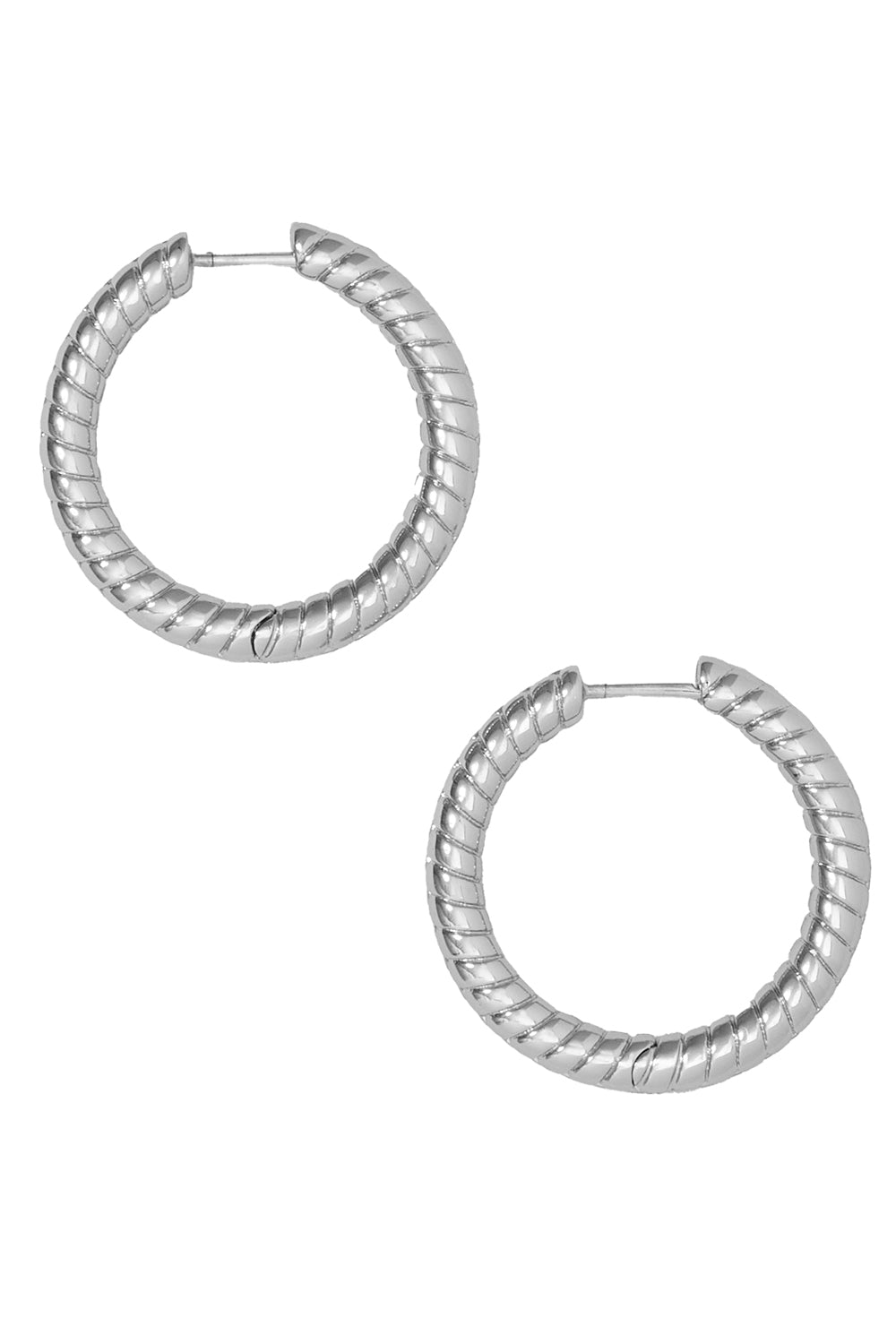 Madison Avenue Huggie Earrings - Rhodium-RHODIUM-JEWELRYBOUTIQUEEARRING-JENNIFER FISHER