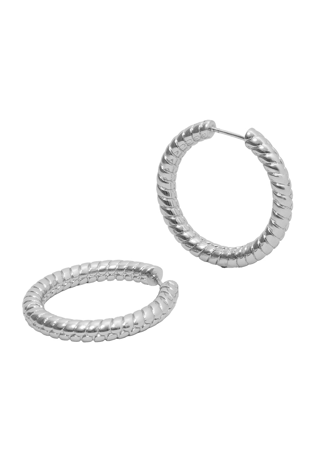 Madison Avenue Huggie Earrings - Rhodium-RHODIUM-JEWELRYBOUTIQUEEARRING-JENNIFER FISHER