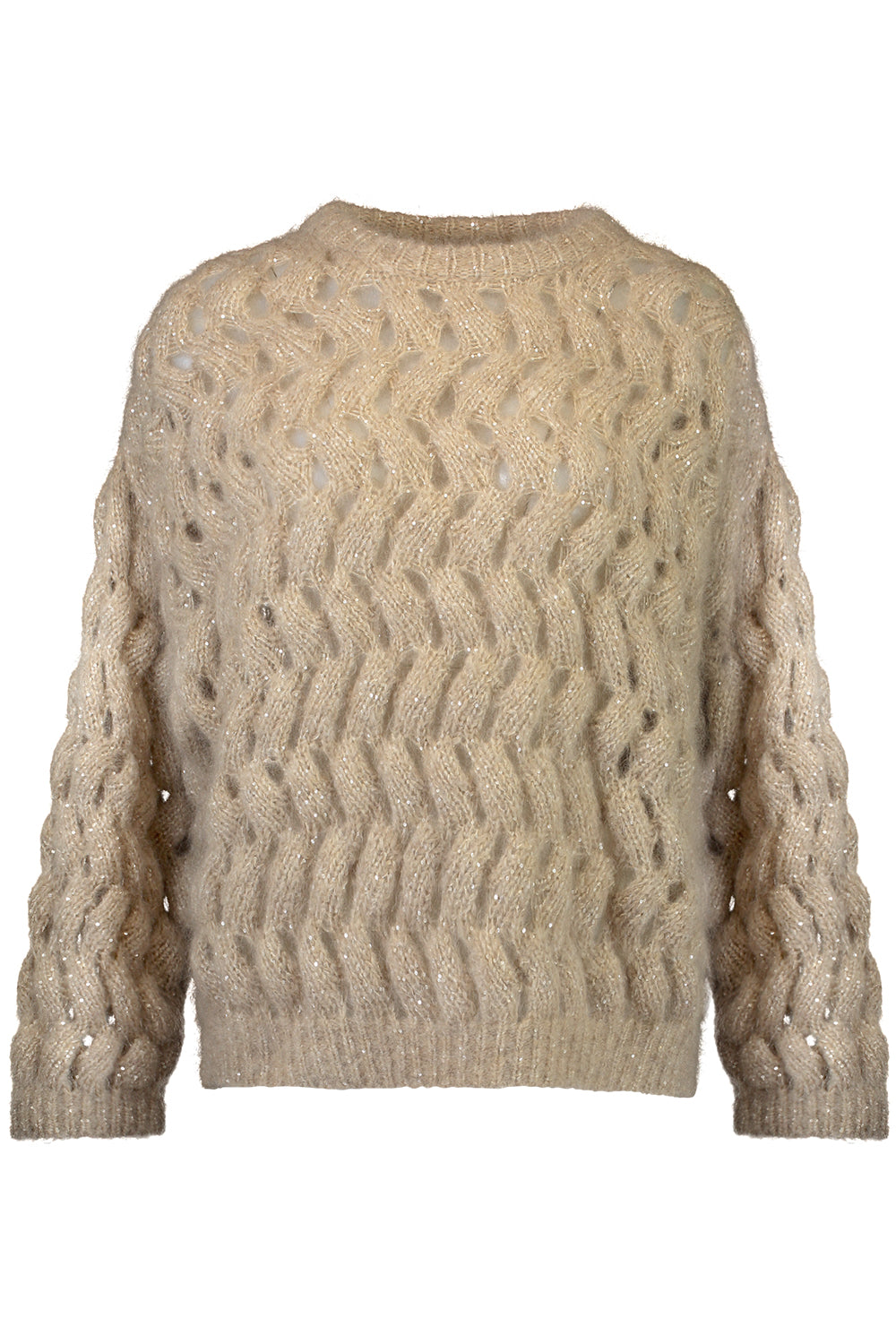 Dazzling Zigzag Cable Sweater