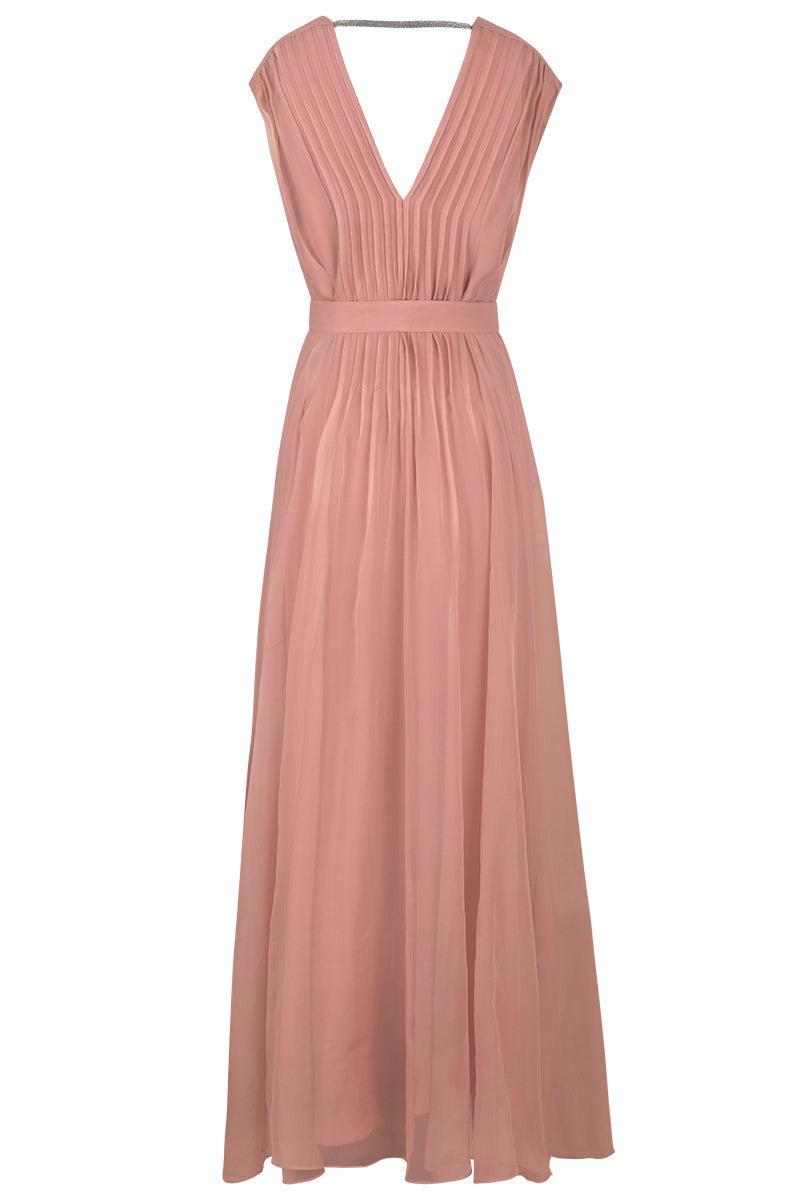 Volume Dress - Ash Rose-PINK-XS-CLOTHINGDRESSCASUAL-BRUNELLO CUCINELLI