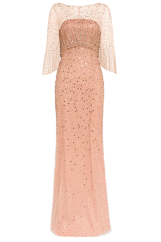 Kiya Beaded Crystal Gown