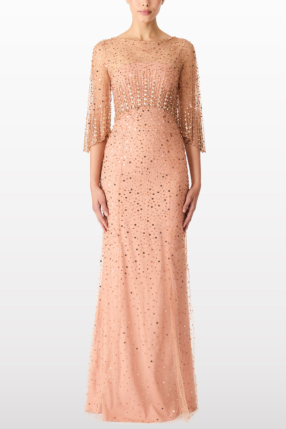 Kiya Beaded Crystal Gown
