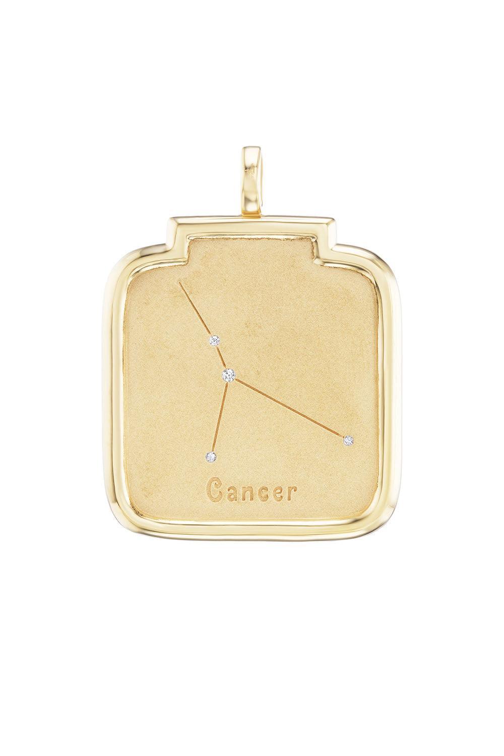 Diamond Cancer Zodiac Pendant-YELLOW GOLD-JEWELRYFINE JEWELPENDANT-SORELLINA