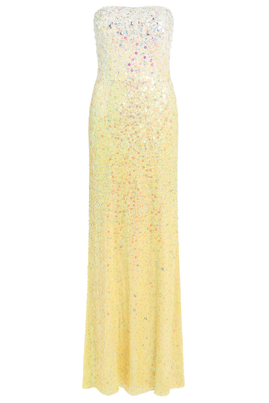Marle Saint Embellished Strapless Maxi Dress