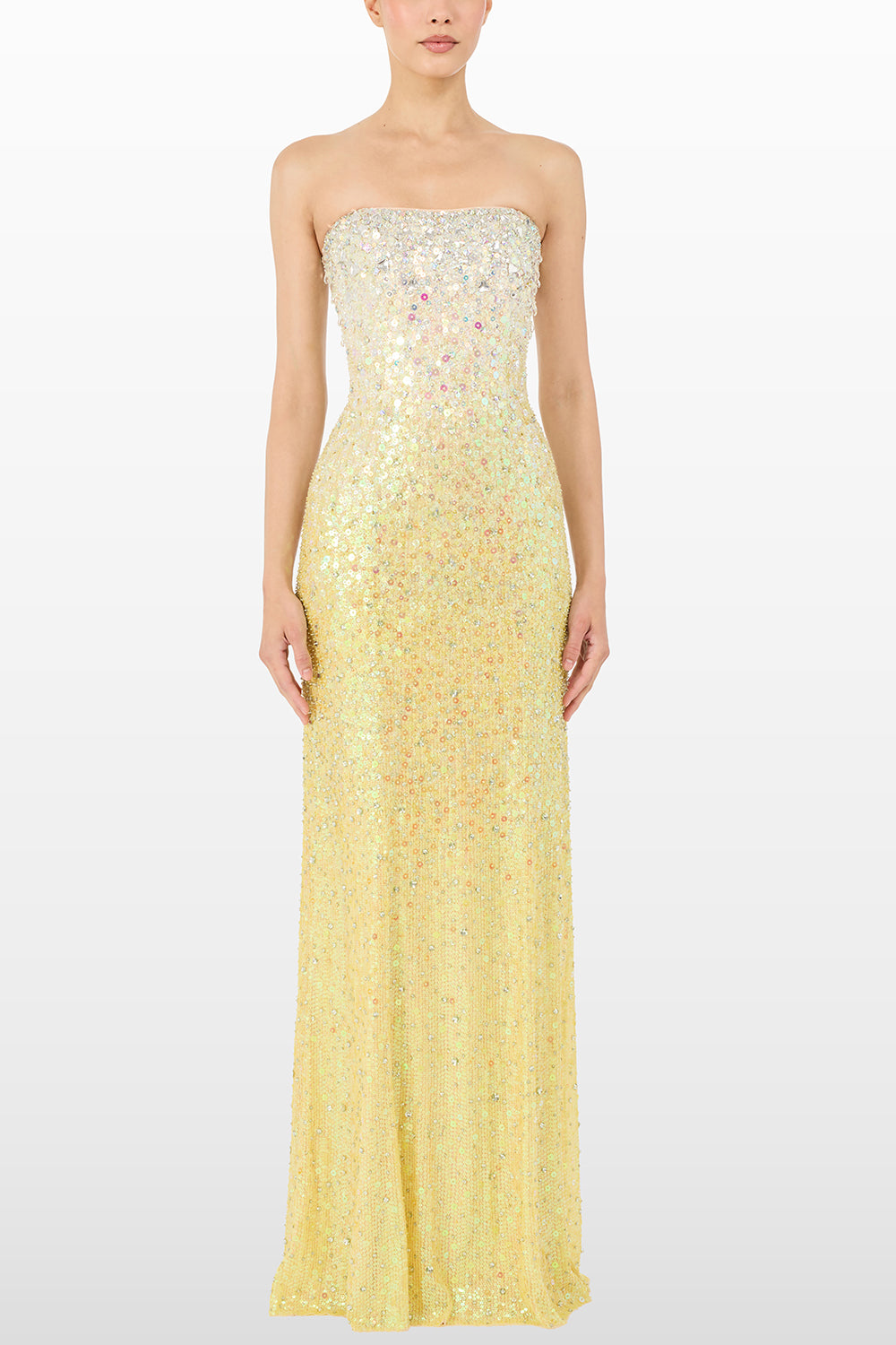 Marle Saint Embellished Strapless Maxi Dress