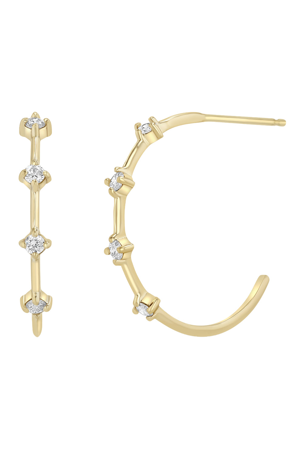 Diamond Hoop Earrings