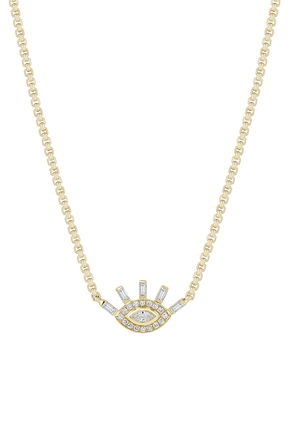 Diamond Eye Halo Necklace
