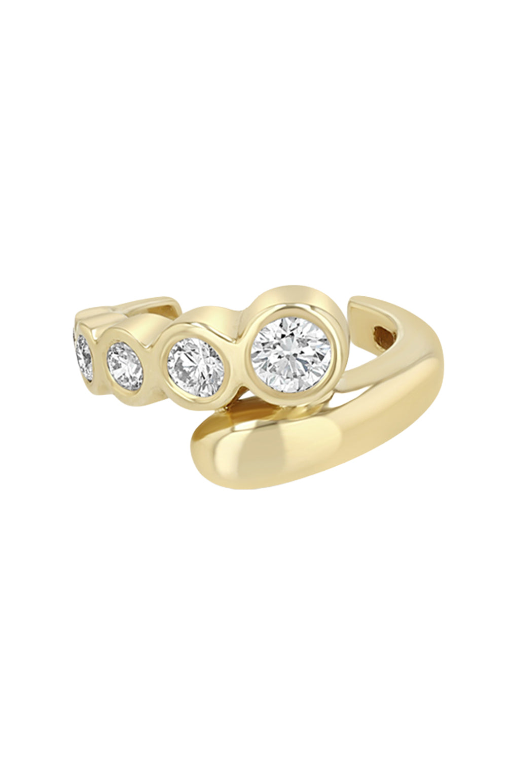 Diamond Overlap Bypass Ear Cuff