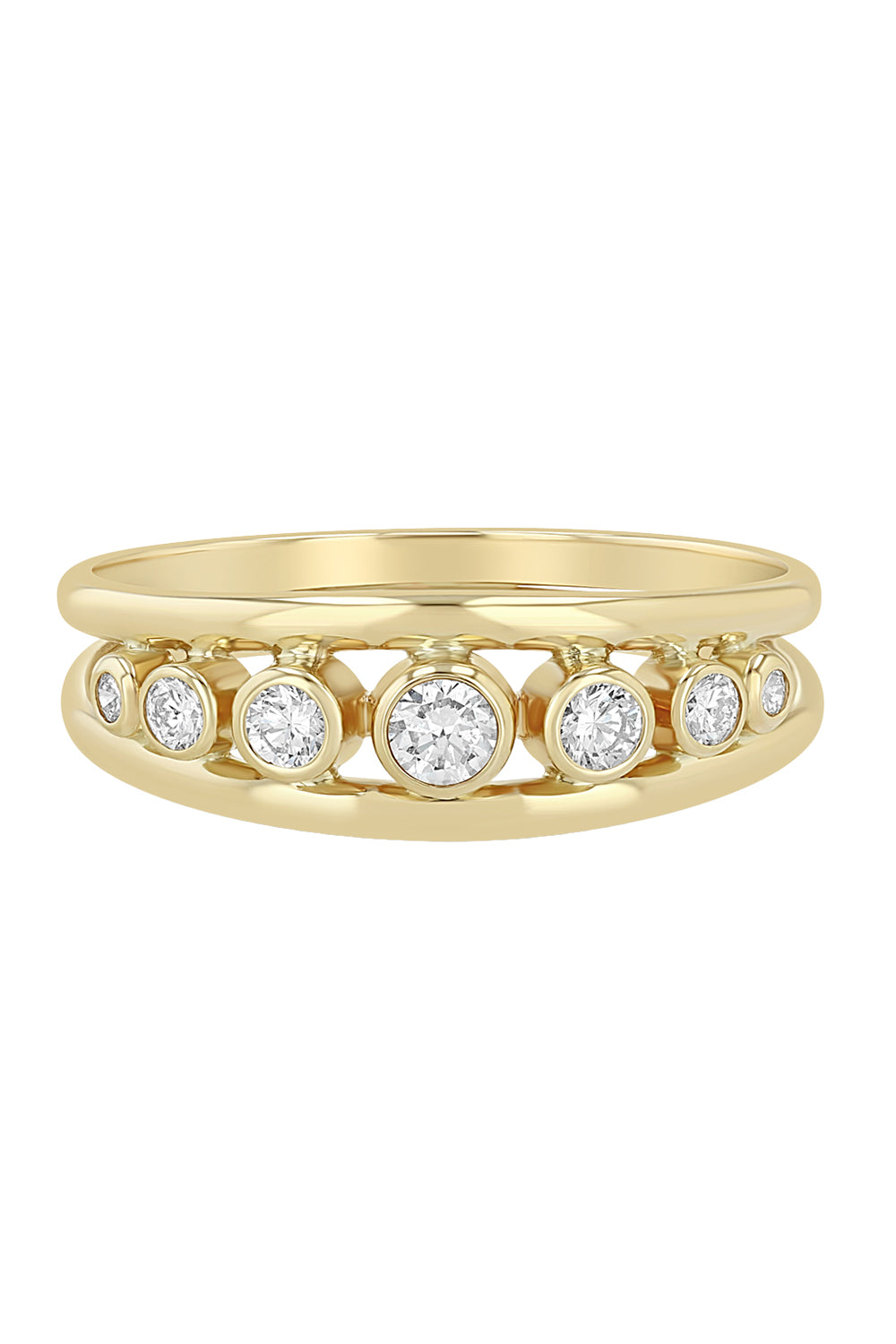 Diamond Open Bar Ring