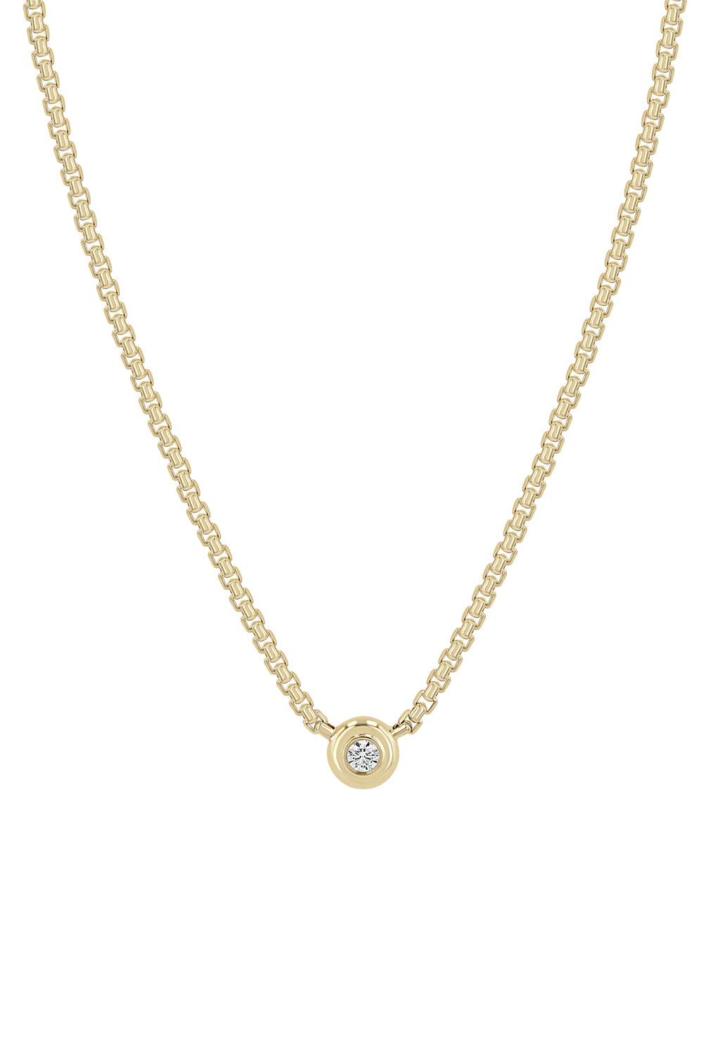 Diamond Box Chain Necklace