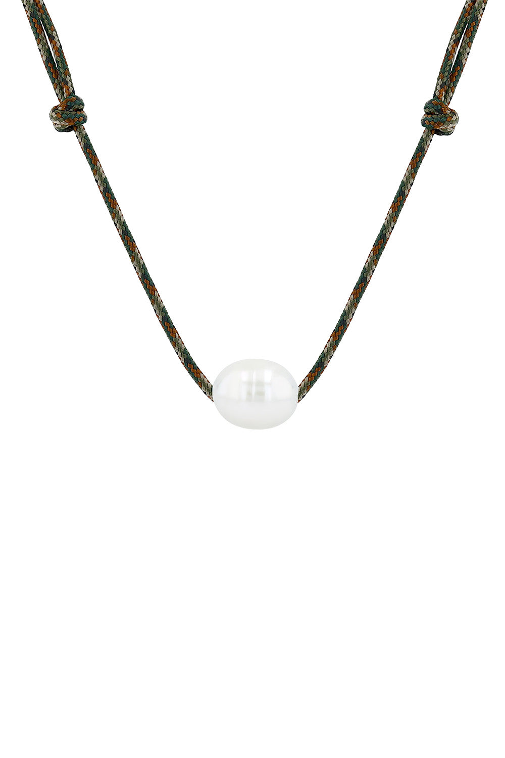 Pearl Camo Cord Necklace