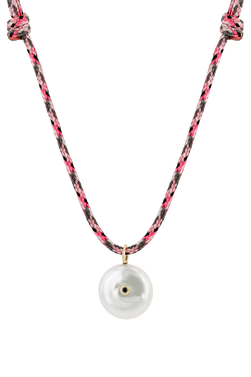 Pearl Diamond Cord Necklace