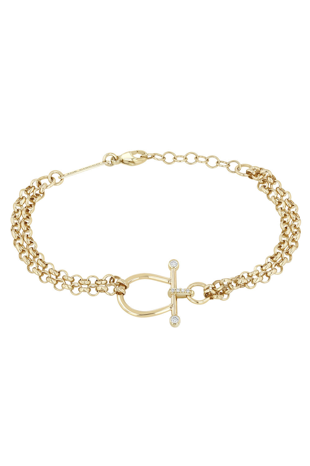 Diamond Rolo Chain Link Bracelet