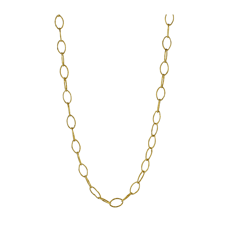 A2 BY ARUNASHI-Fine Hammered Marquise Necklace-YELLOW GOLD