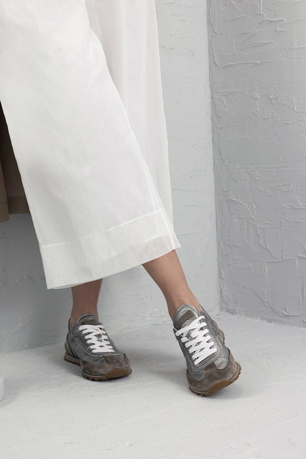 Metallic Printed Runners-WHITE-36-SHOESNEAKER-BRUNELLO CUCINELLI