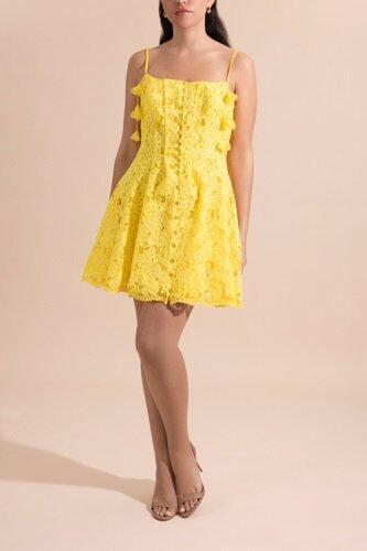Corset Flare Short Dress-YELLOW-XS-CLOTHINGDRESSCASUAL-CAMILLA