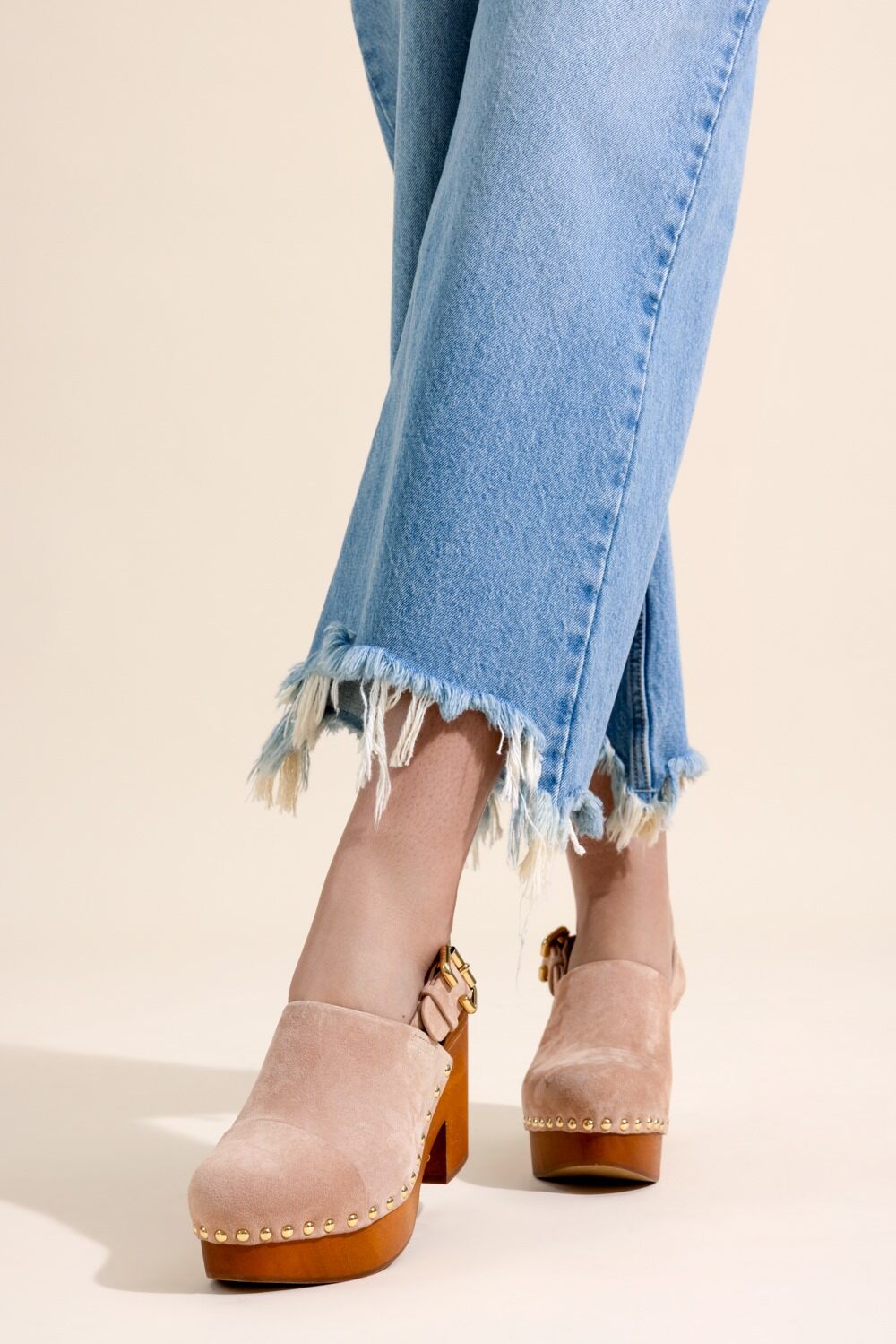 Jeanette Wedge Clog-PINK-36-SHOEMULE-CHLOÉ