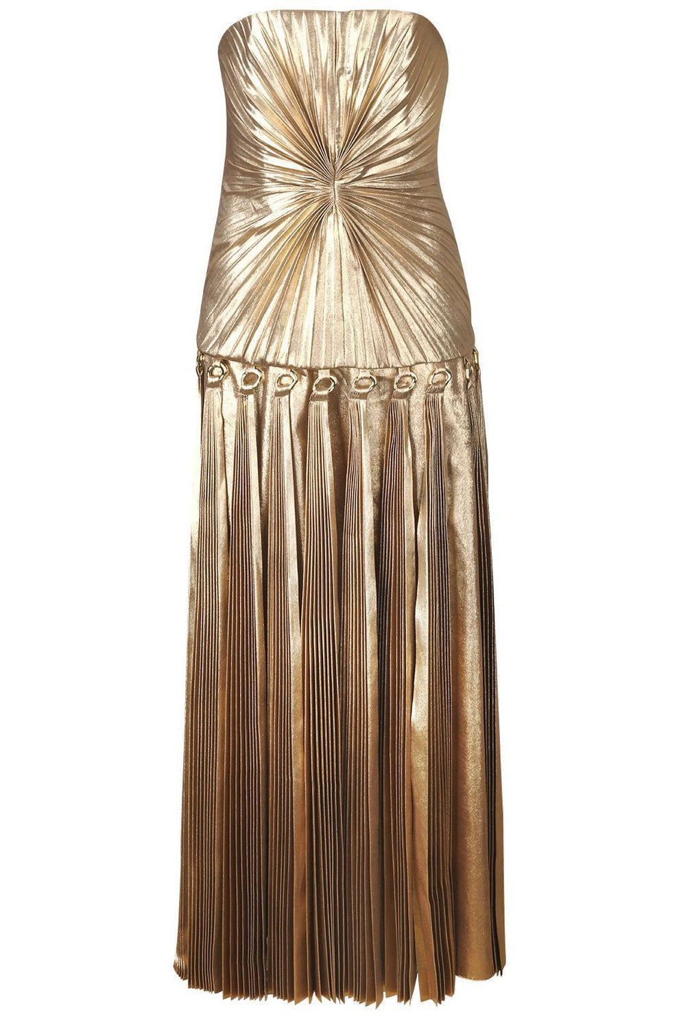 Acler Women's Fintry Metallic Pleated Gown - Gold