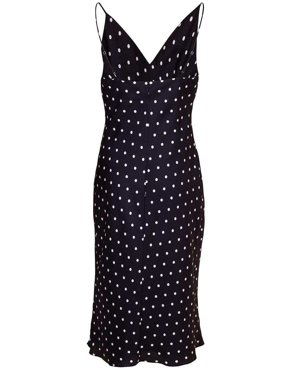 ADAM LIPPES-V-Neck Polka Dot Twill Cami Dress-