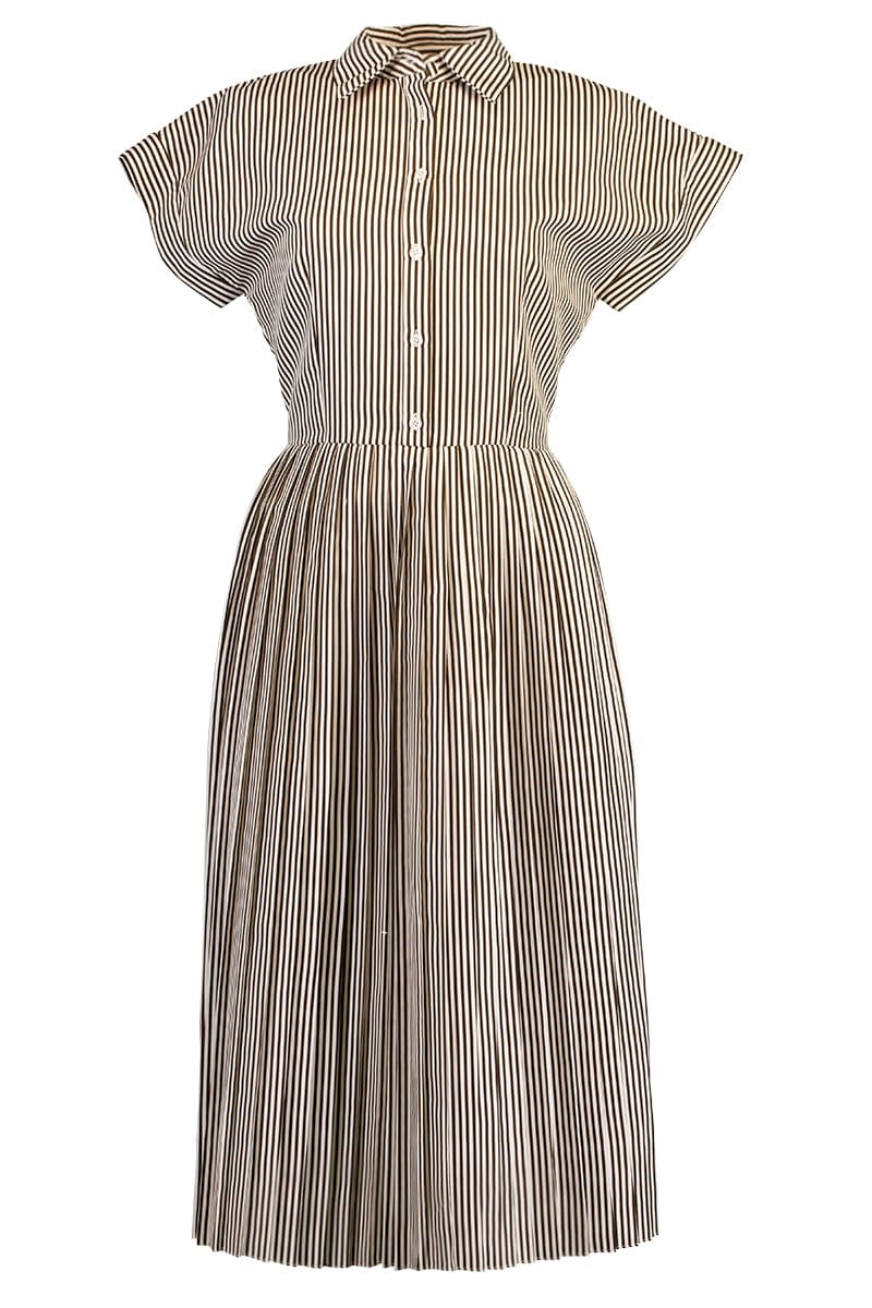 ADAM LIPPES-Pleated Poplin Dress-