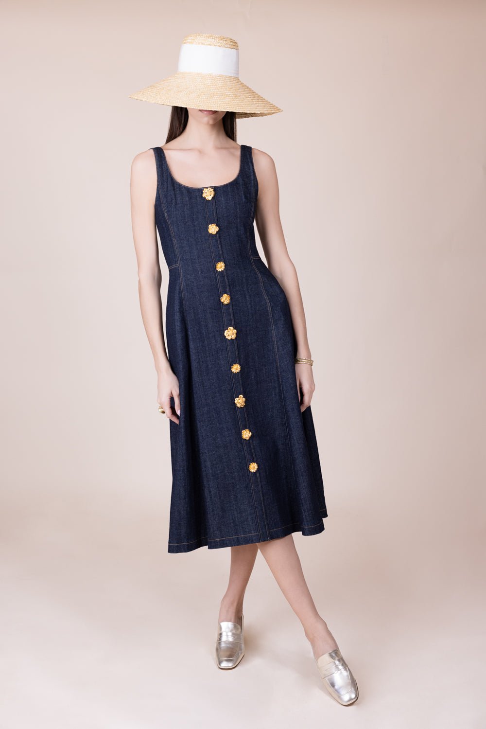 ADAM LIPPES-Button Placket Dress-