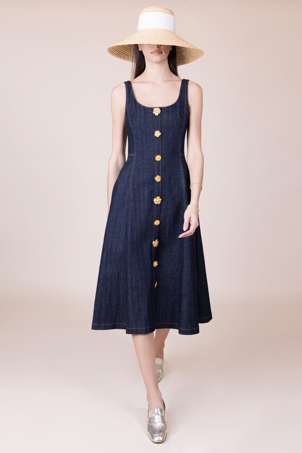 ADAM LIPPES-Button Placket Dress-