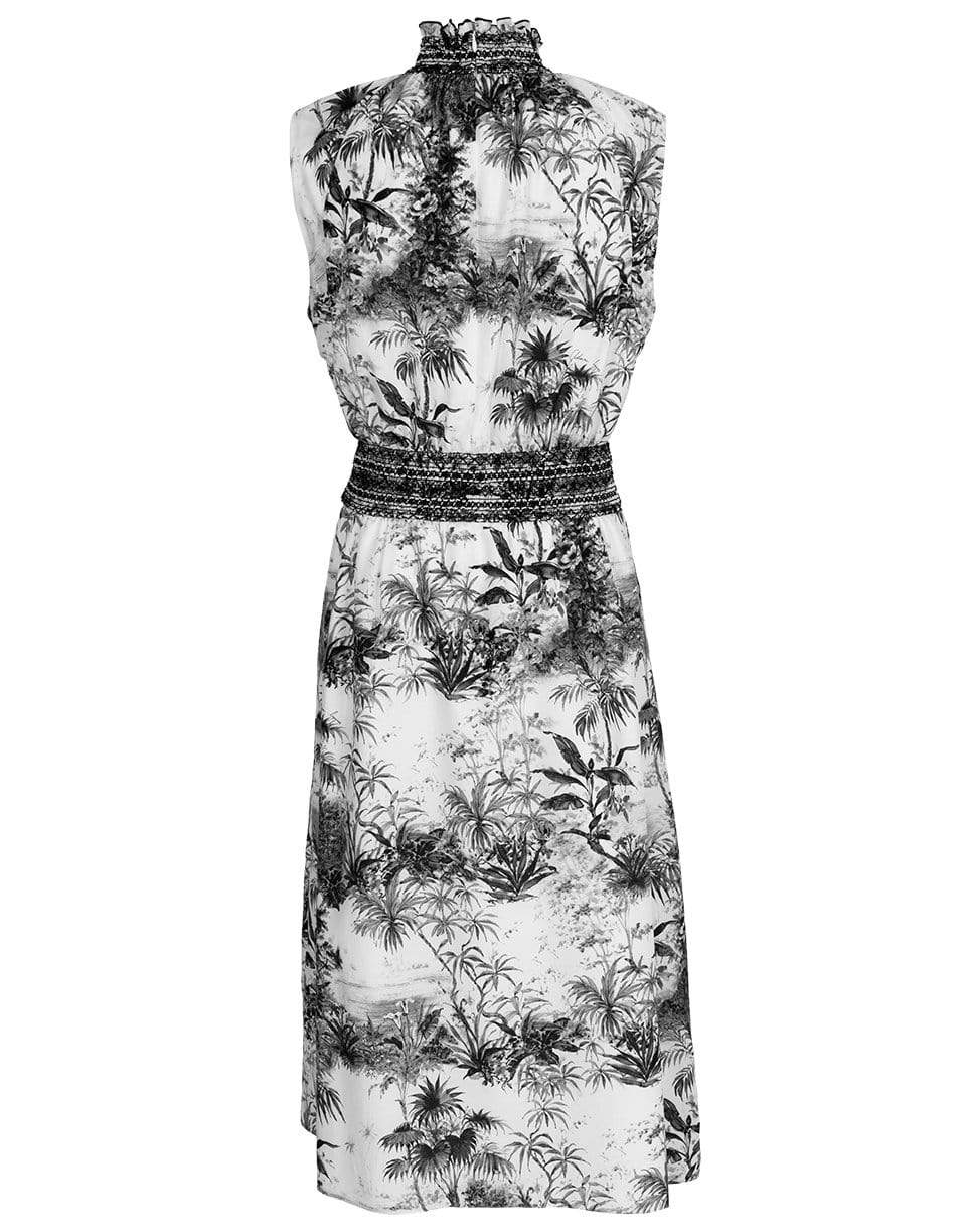 ADAM LIPPES-Smocked Waist Printed Dress-
