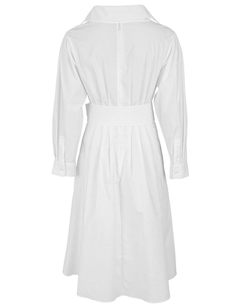 ADAM LIPPES-White Large Daisy Asymmetrical Wrap Dress-
