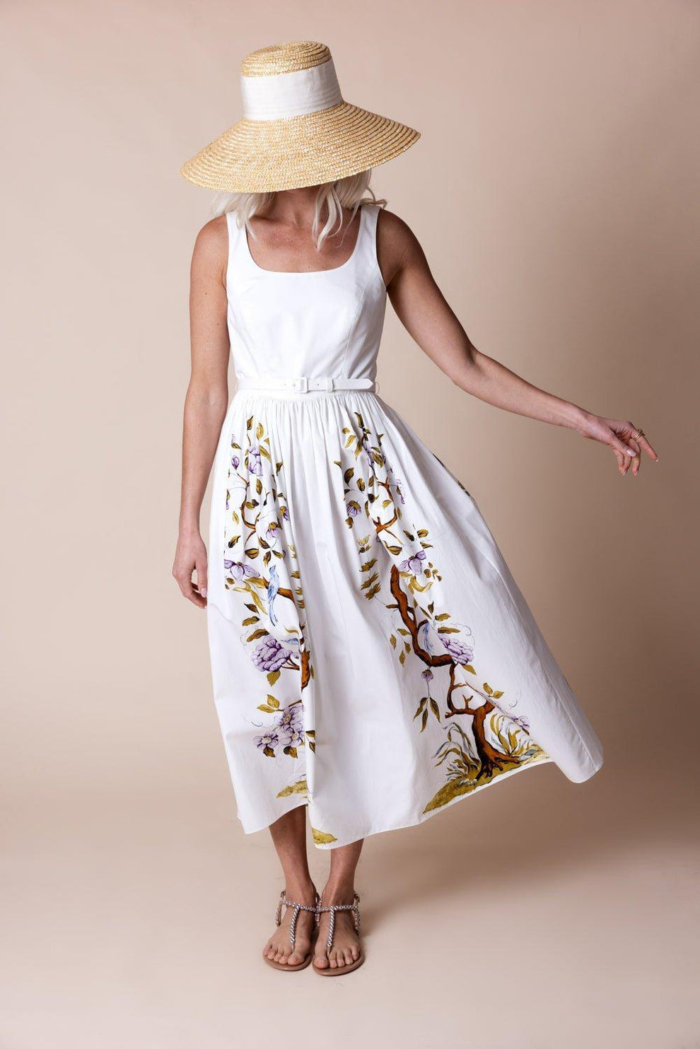 adam lippes midi dress Sleeveless Scoop Neck Midi Dress