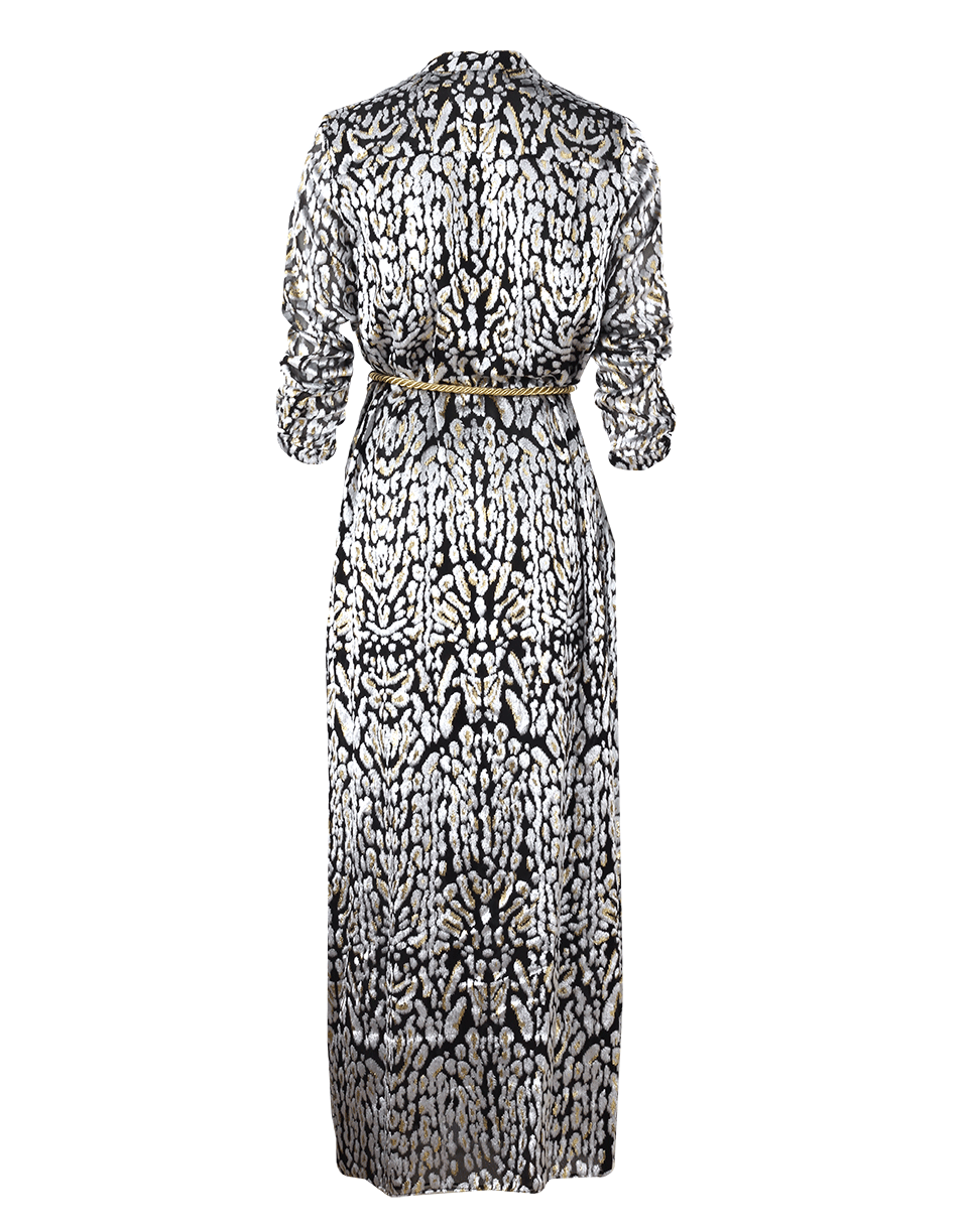 ADAM LIPPES-Stand Collar Dress-BLK/IVRY