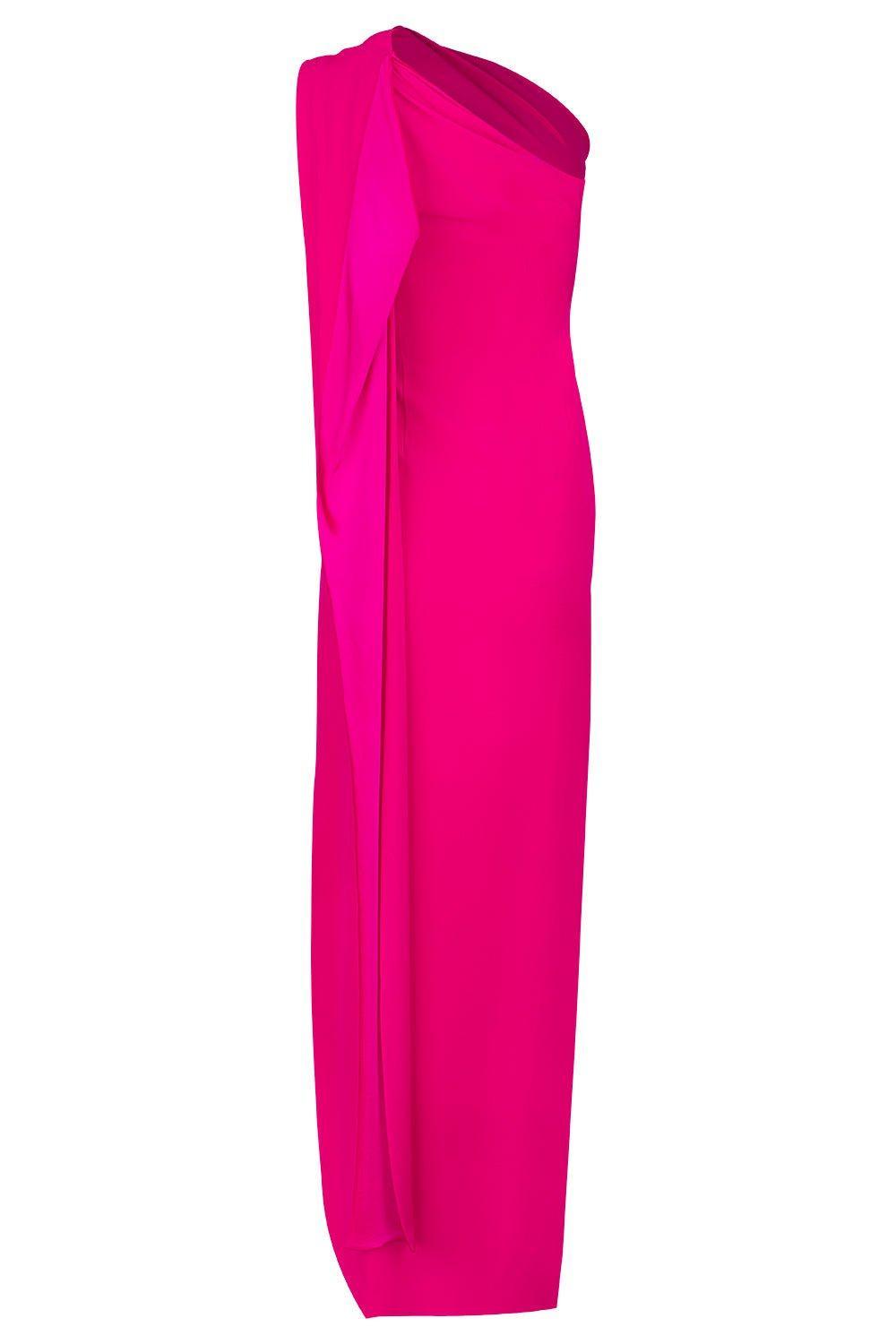 ADAM LIPPES-Foulard Gown-HOT PINK
