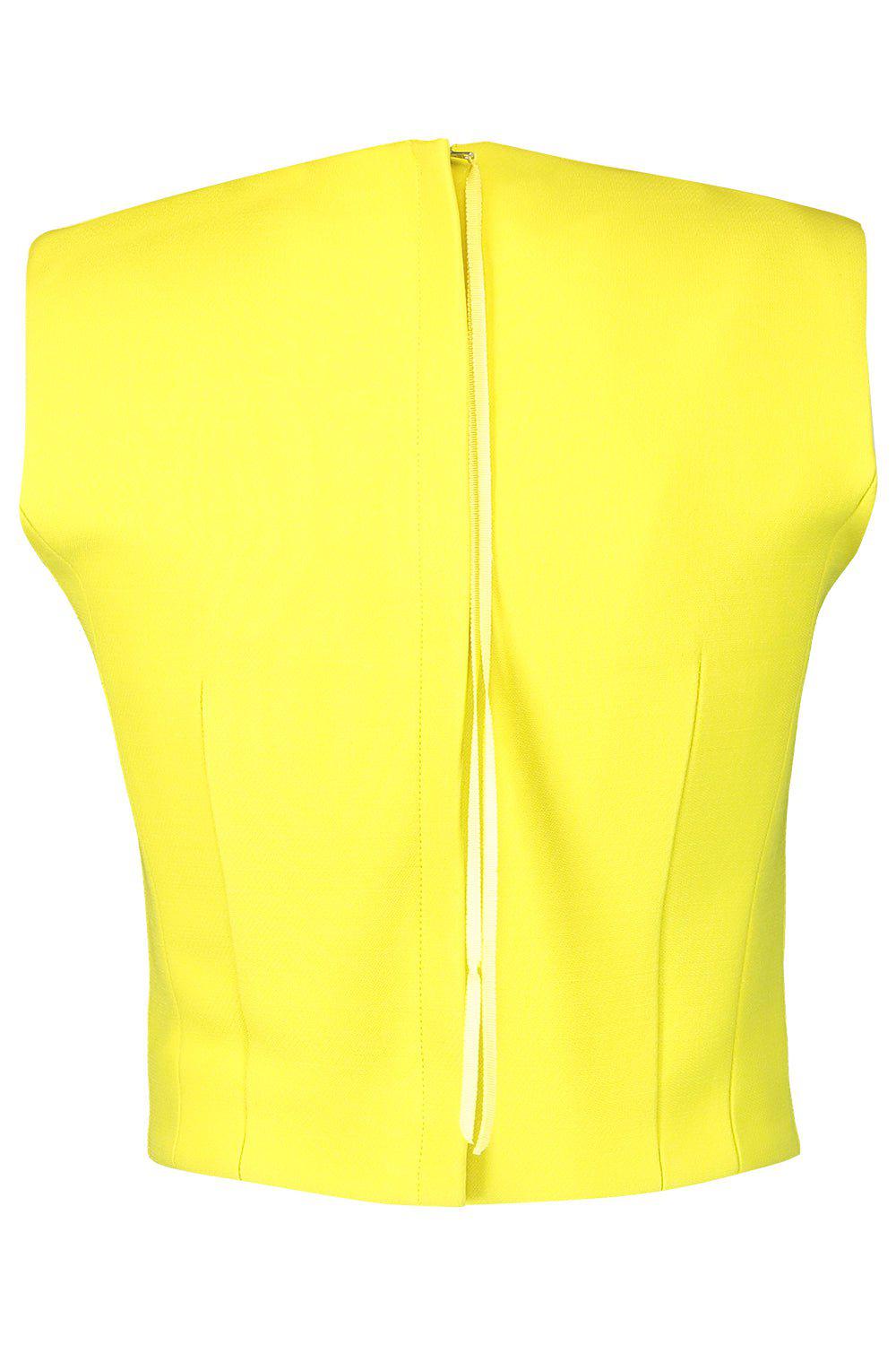ADAM LIPPES-Double Face Cropped Gilet-