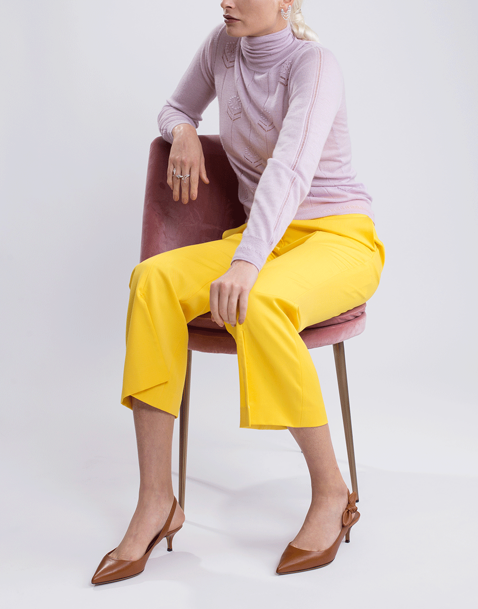 ADAM LIPPES-Tropical Wool Bell Crop Pant-