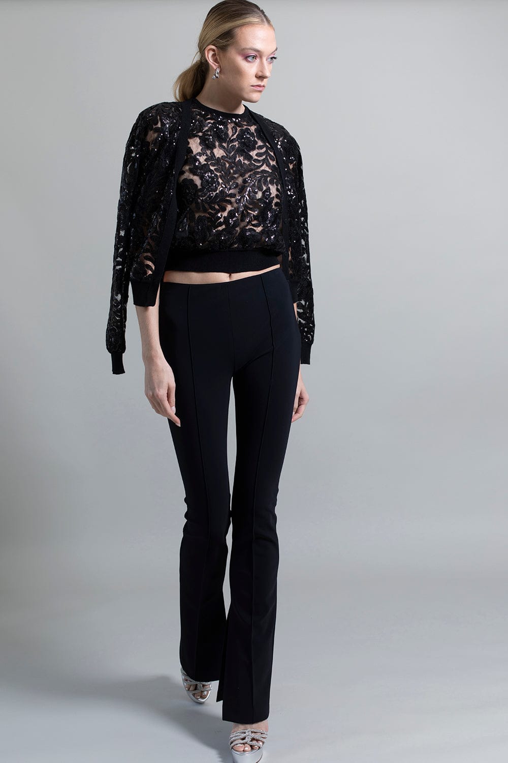 ADAM LIPPES-Eva Flare Pant With Slit-