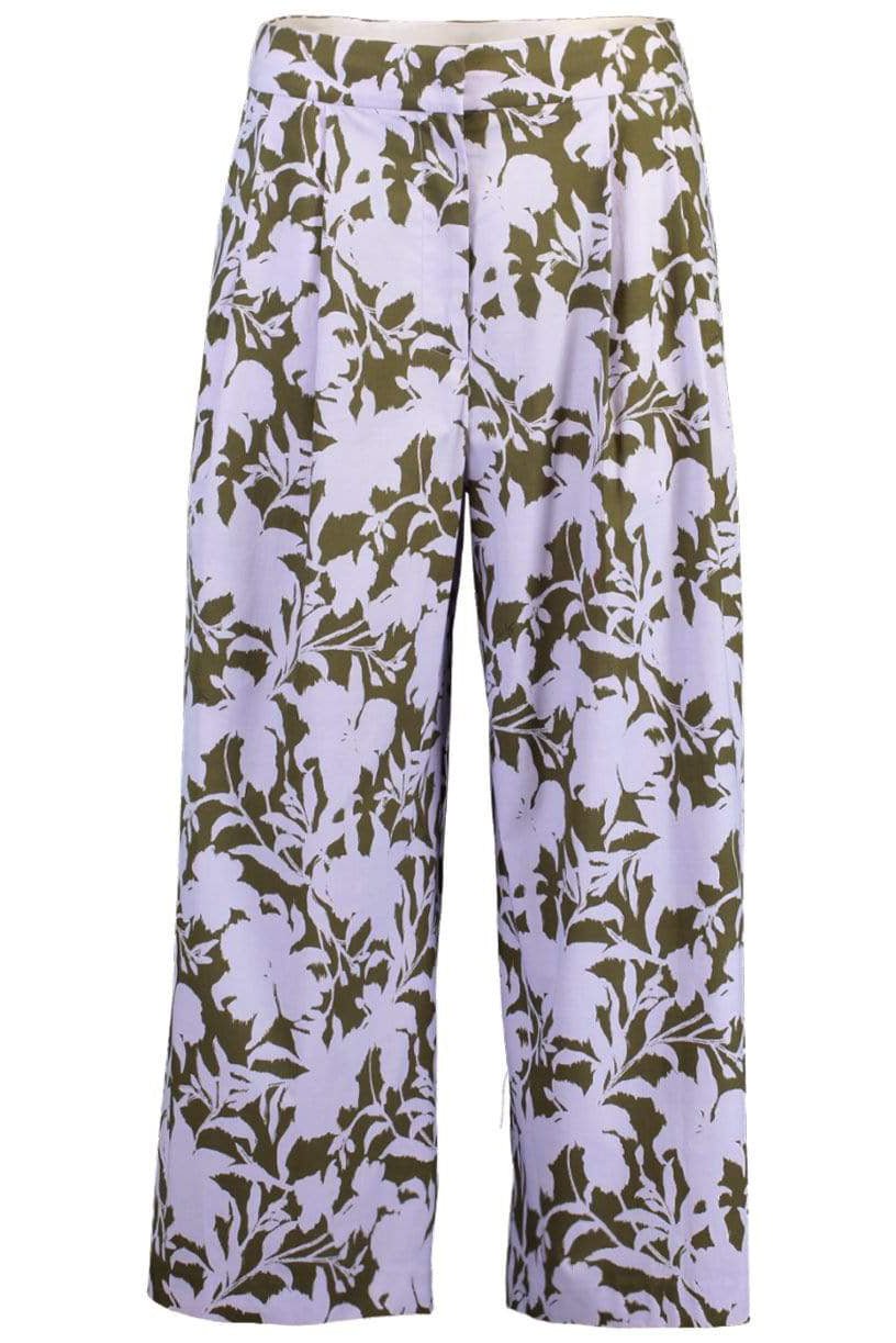 Pleat Front Culotte Floral Pant CLOTHINGPANTWIDE LEG ADAM LIPPES   