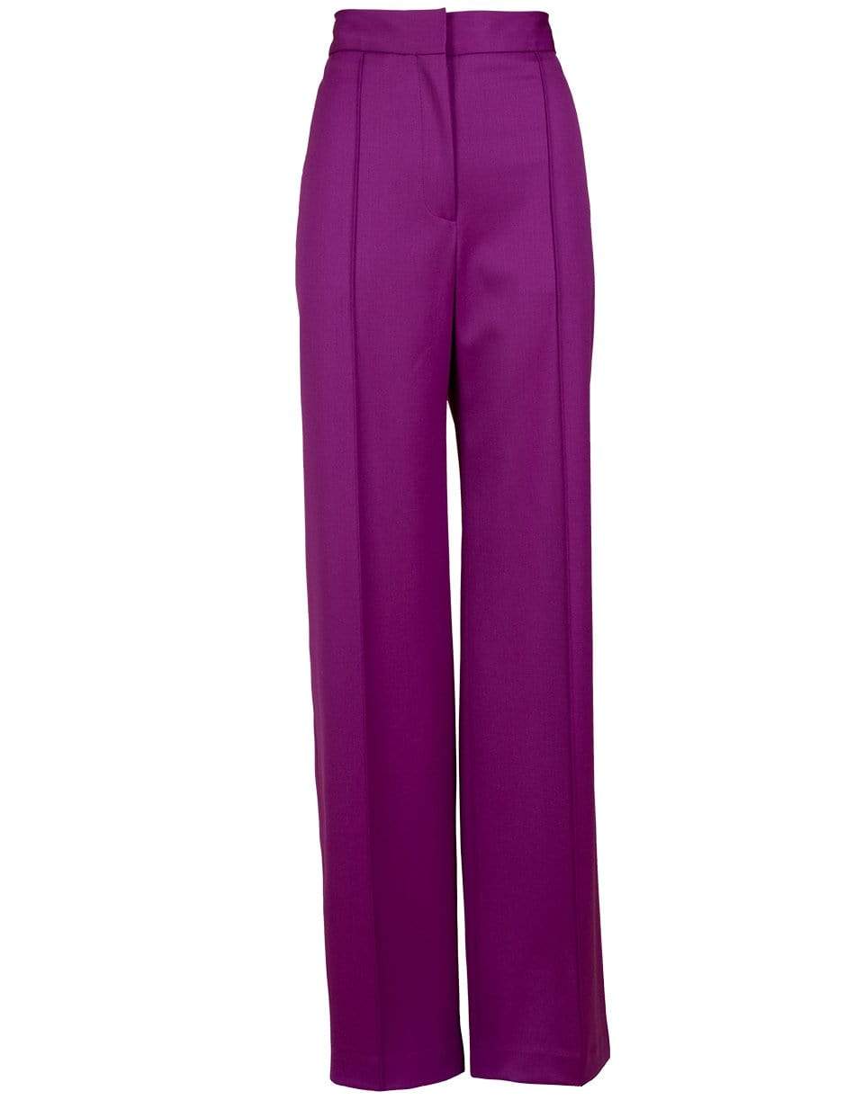 ADAM LIPPES-Violet Pintuck Wide Leg Trouser-