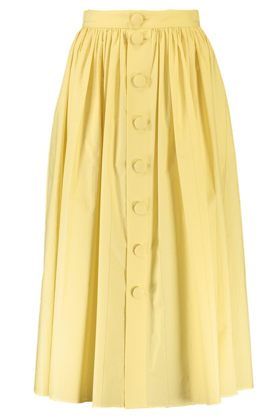 ADAM LIPPES-Button Down A Line Skirt - Butter-