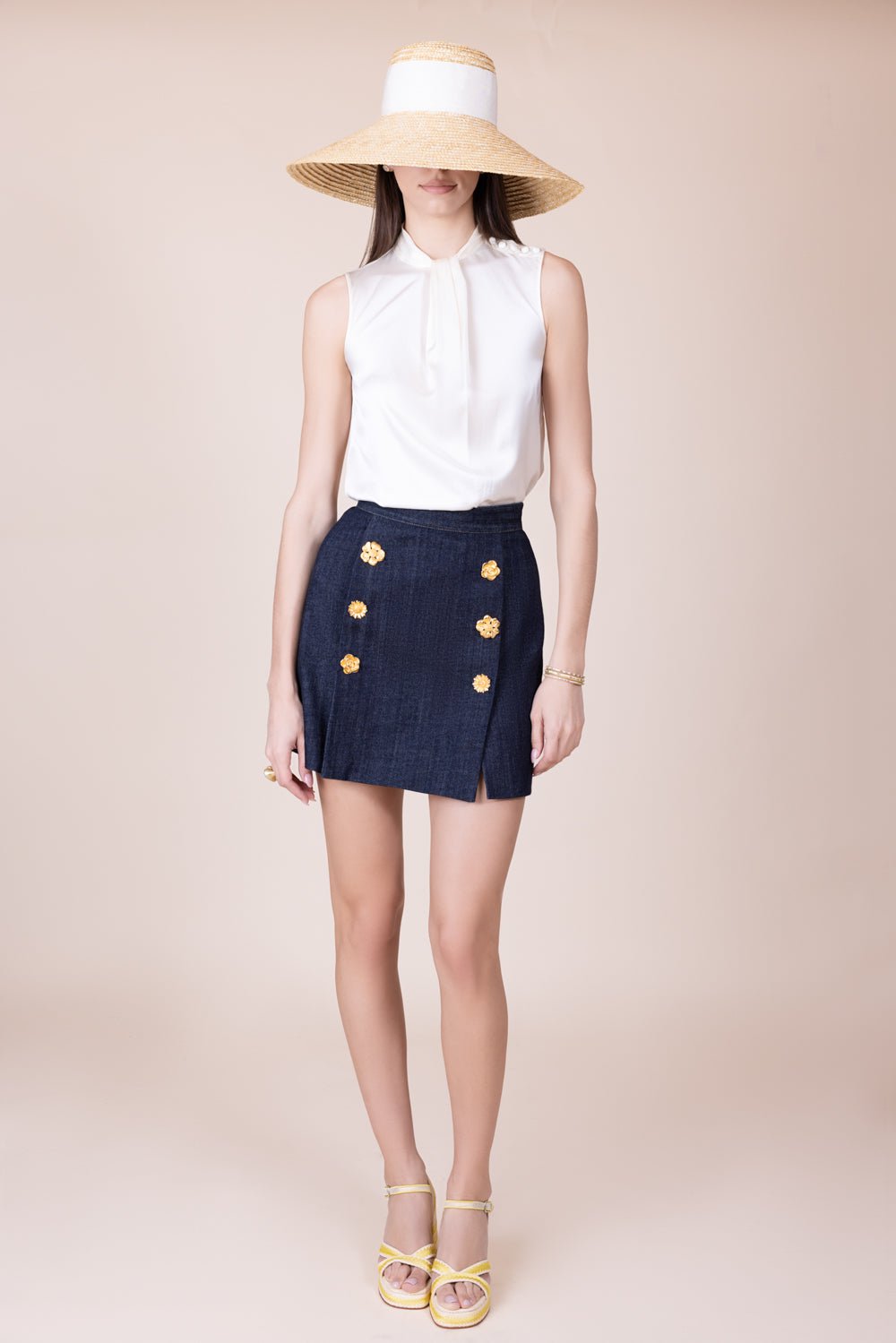 ADAM LIPPES-Drape Neck Shell-