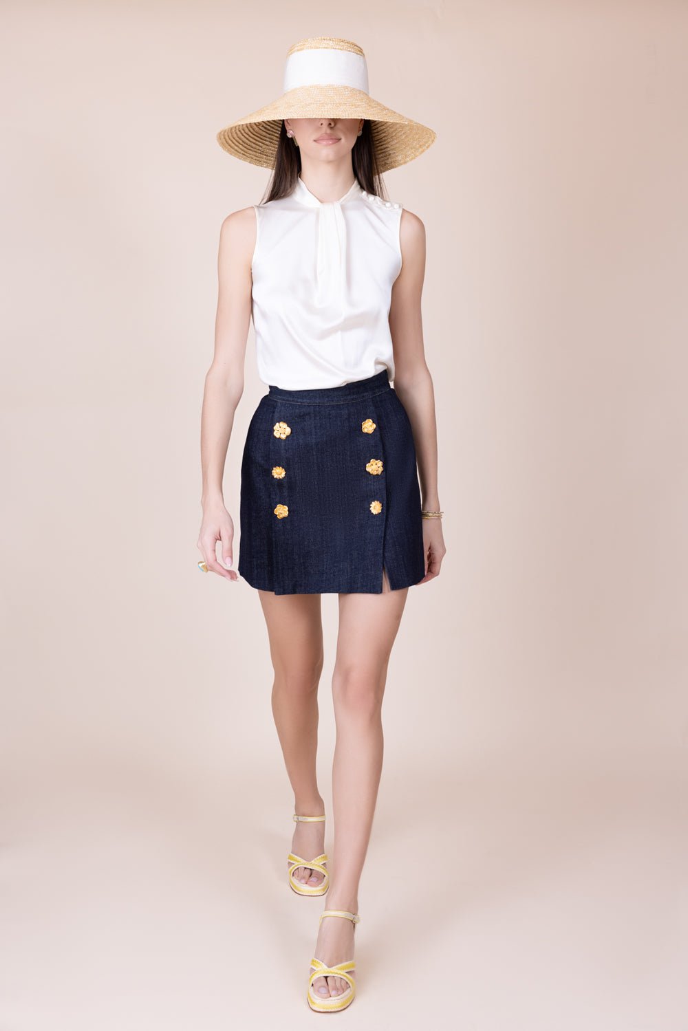 ADAM LIPPES-Drape Neck Shell-