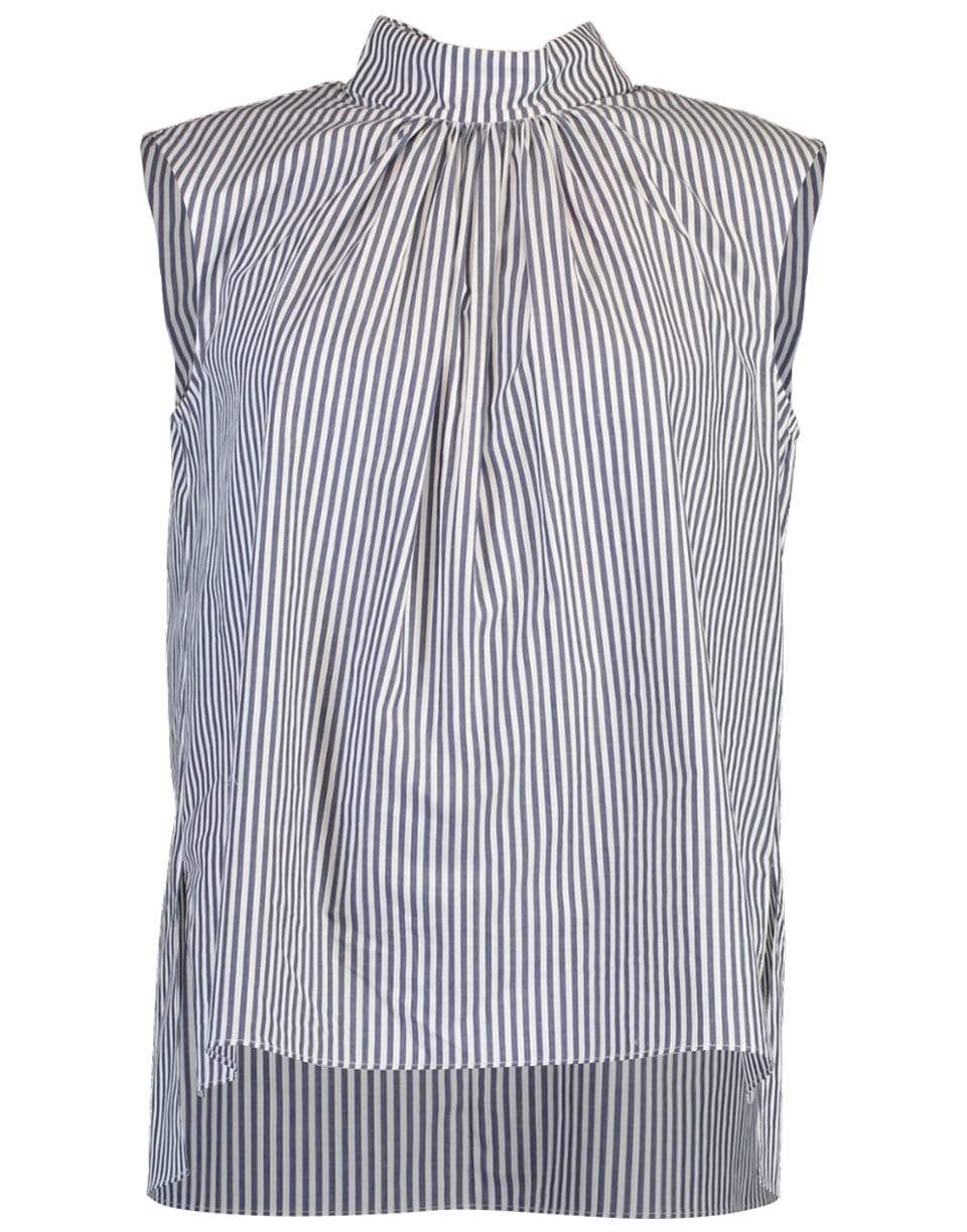 ADAM LIPPES-Sleeveless Shirred Neck Top-