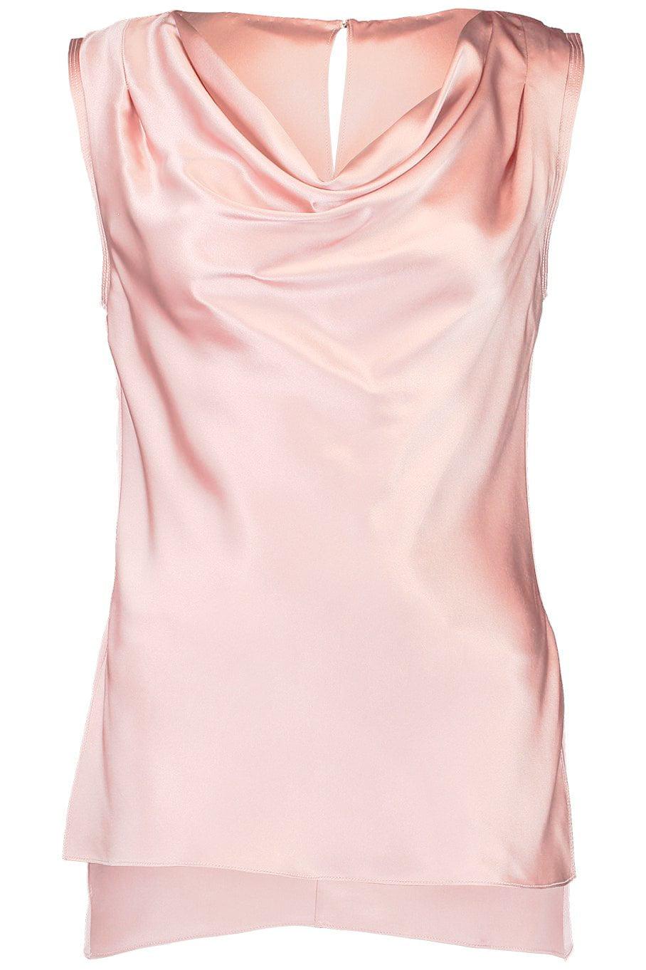ADAM LIPPES-Sleeveless Silk Cowl Neck Top-