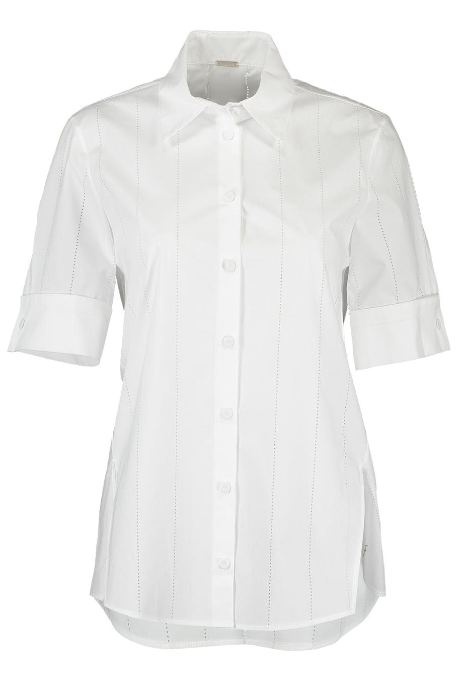 ADAM LIPPES-Short Sleeve Trapeze Top - White-