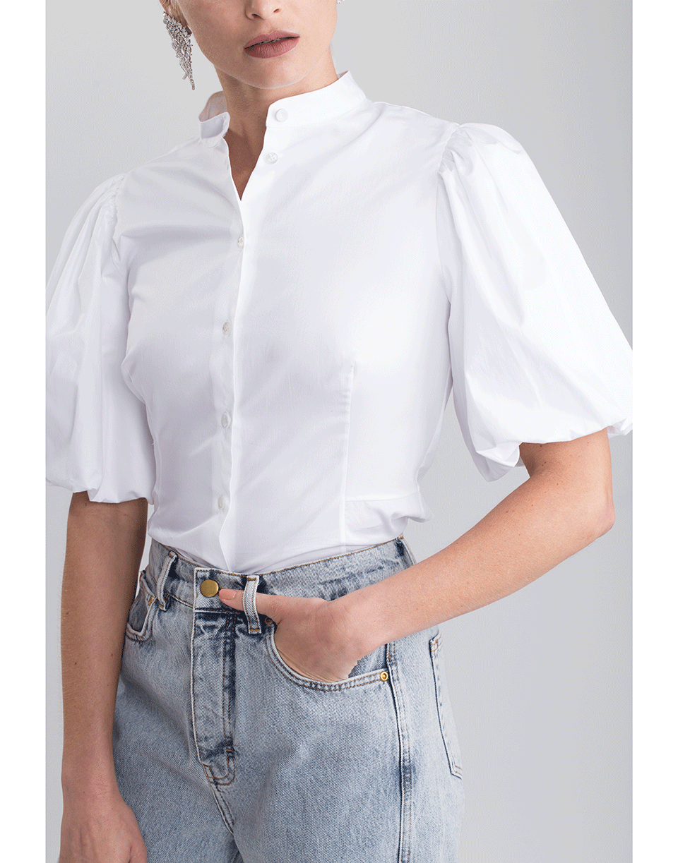 ADAM LIPPES-Puff Sleeve Blouse-