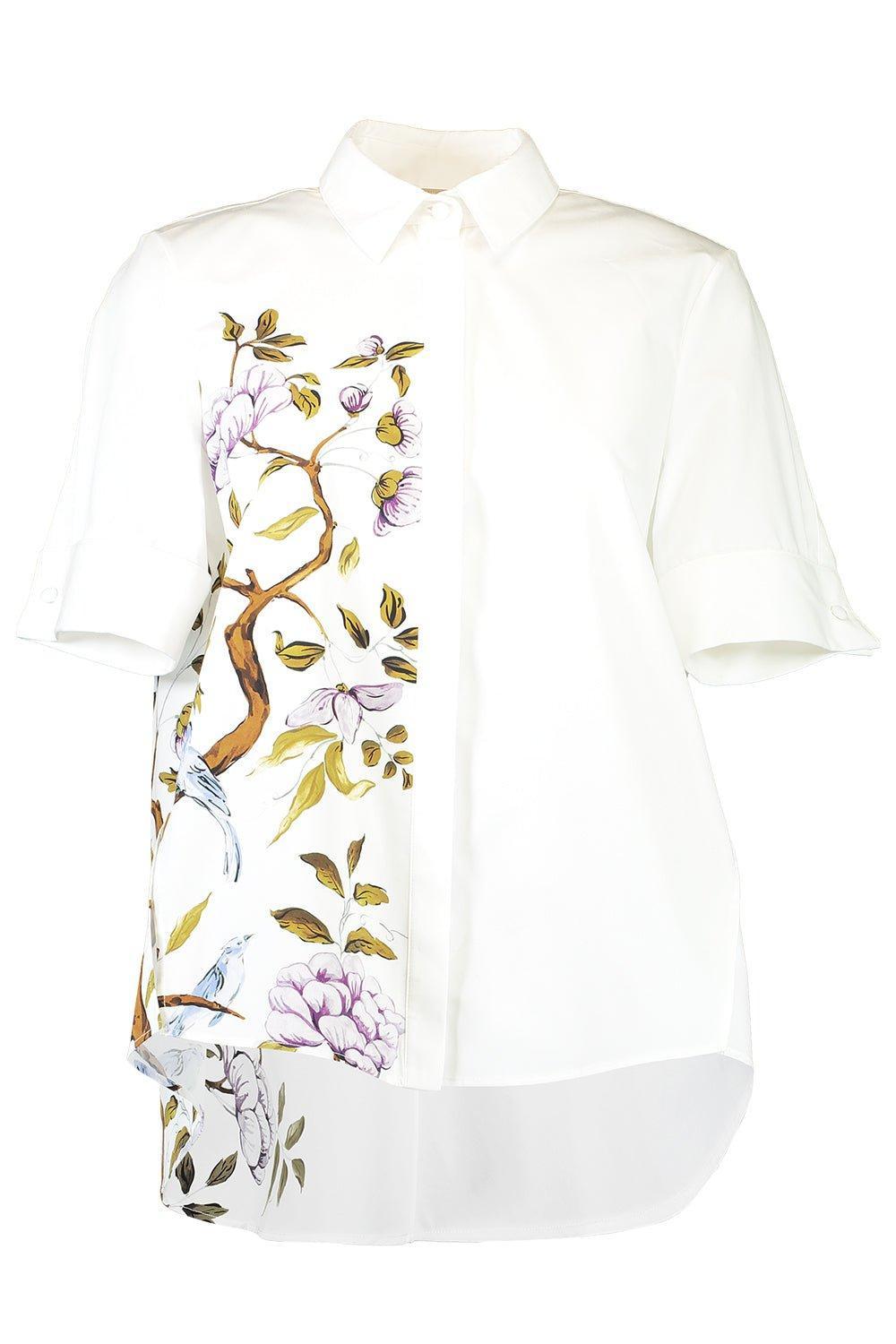 ADAM LIPPES-Printed Trapeze Shirt-